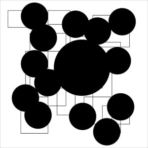 Design - black circles and thin black lines